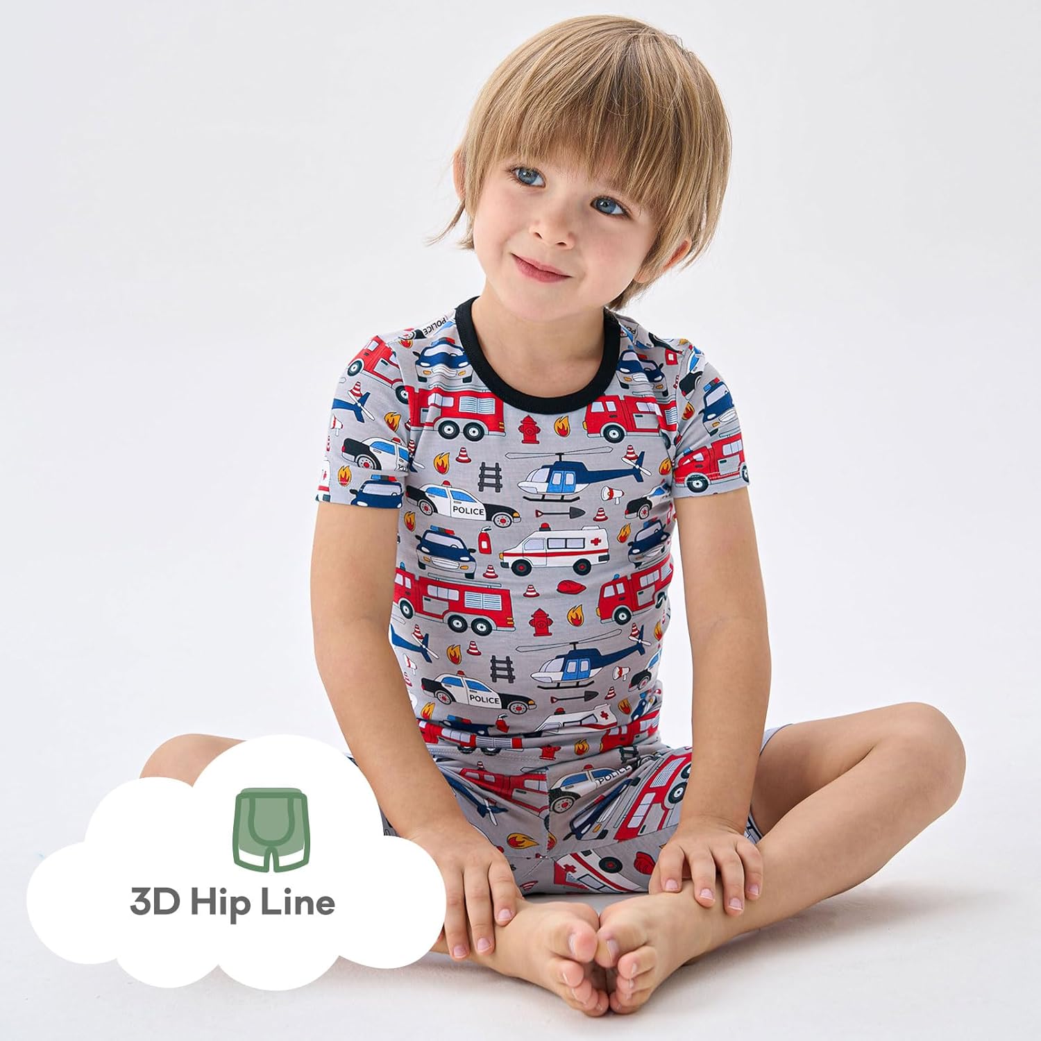 pureborn Toddler Little Kids Viscose From Bamboo Pajamas Set Short Sleeve Pjs Snug Fit Sleepwear 2pcs - Image 6