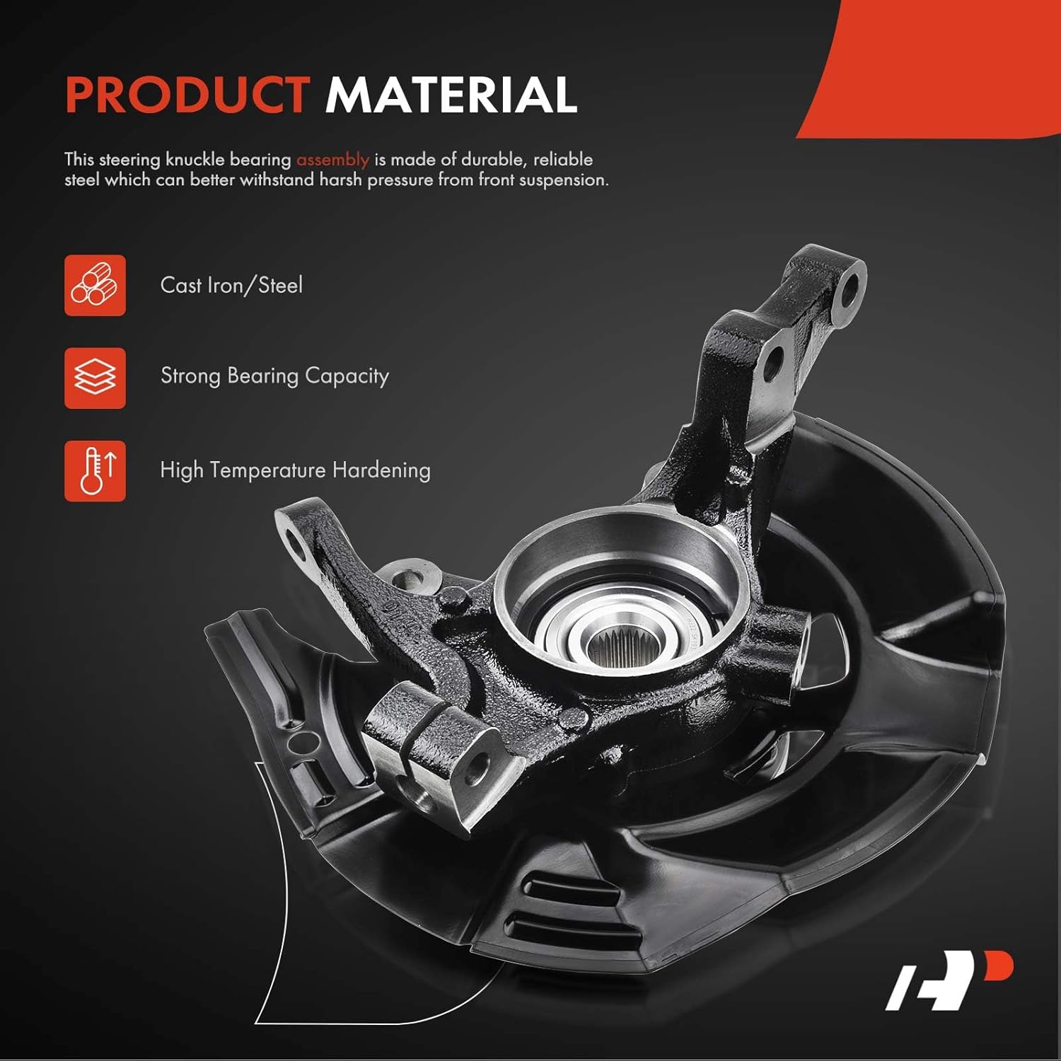 A-Premium Front Left Steering Knuckle & Wheel Bearing Hub Assembly Compatible with Hyundai Sonata 2011, 2.4L, Driver Side