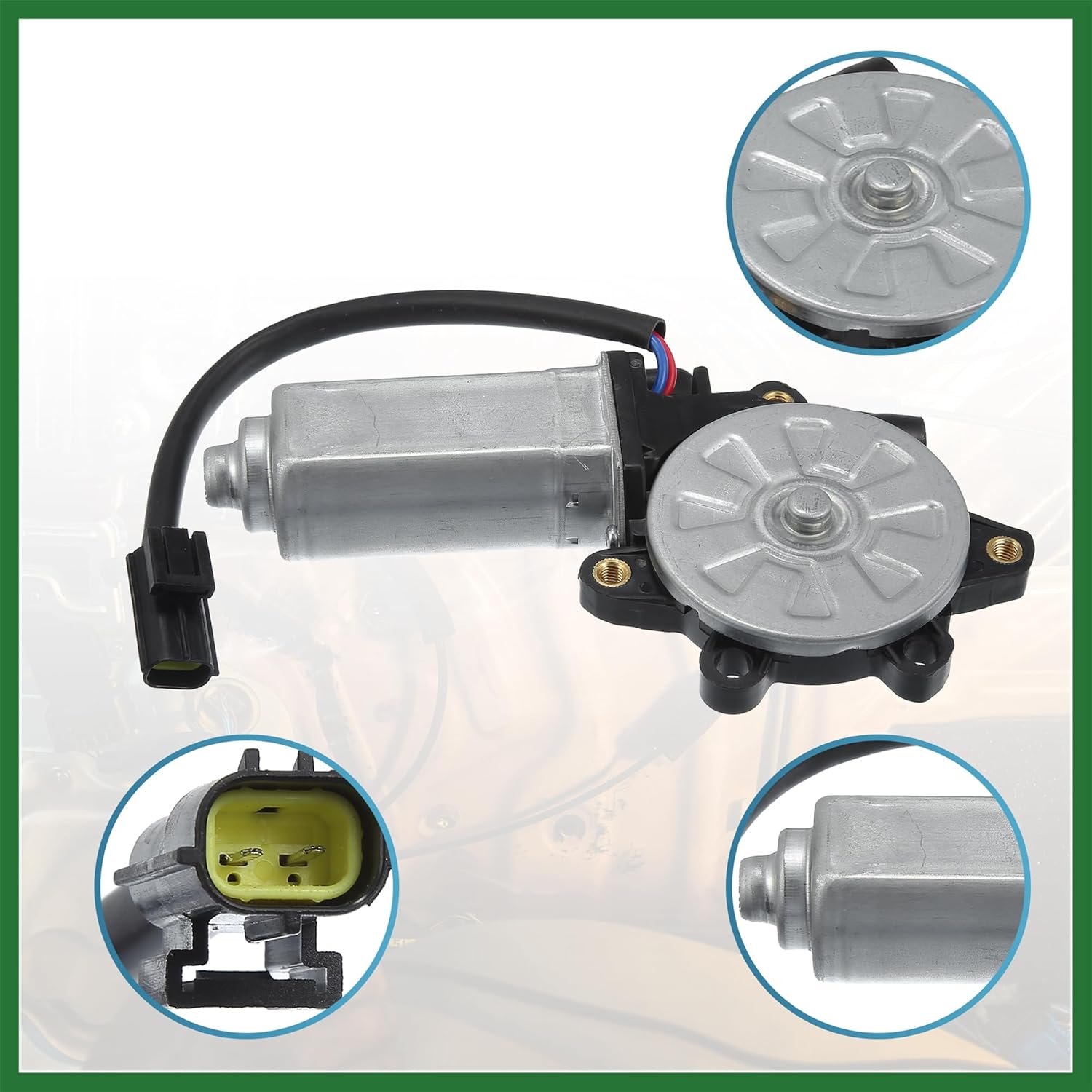 Motoforti Front Right Passenger Side Power Window Lift Motor Fit for Land Rover Discovery - Pack of 1 Black Long-lasting