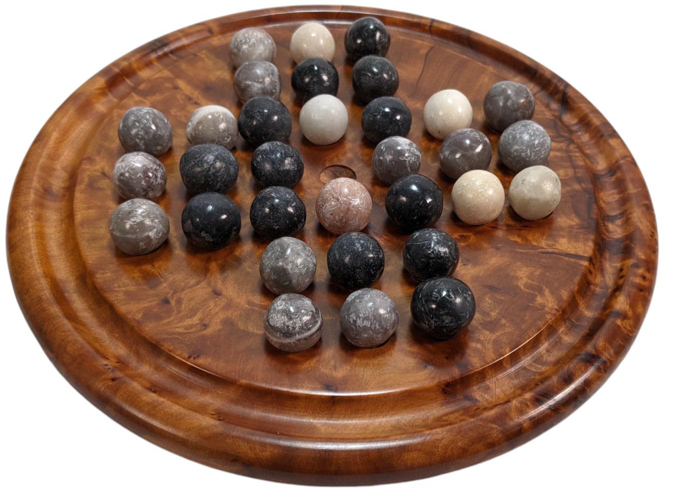 Commercio equo e solidale marocchino Thuya legno e pietra solitario set 20 cm