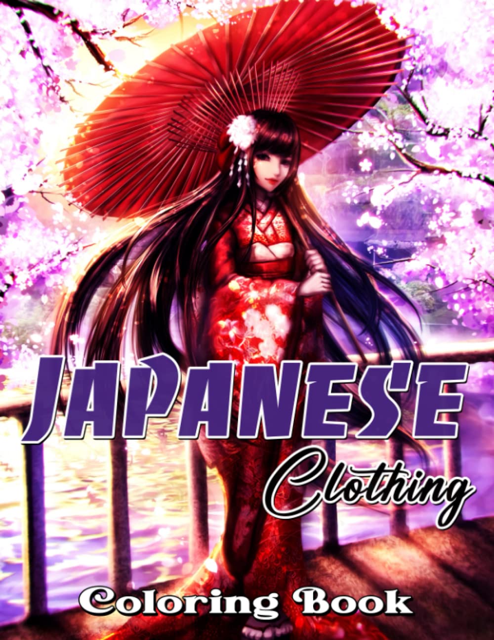 Livre coloriage vêtement japonais culture traditionnelle dessins adultes enfants