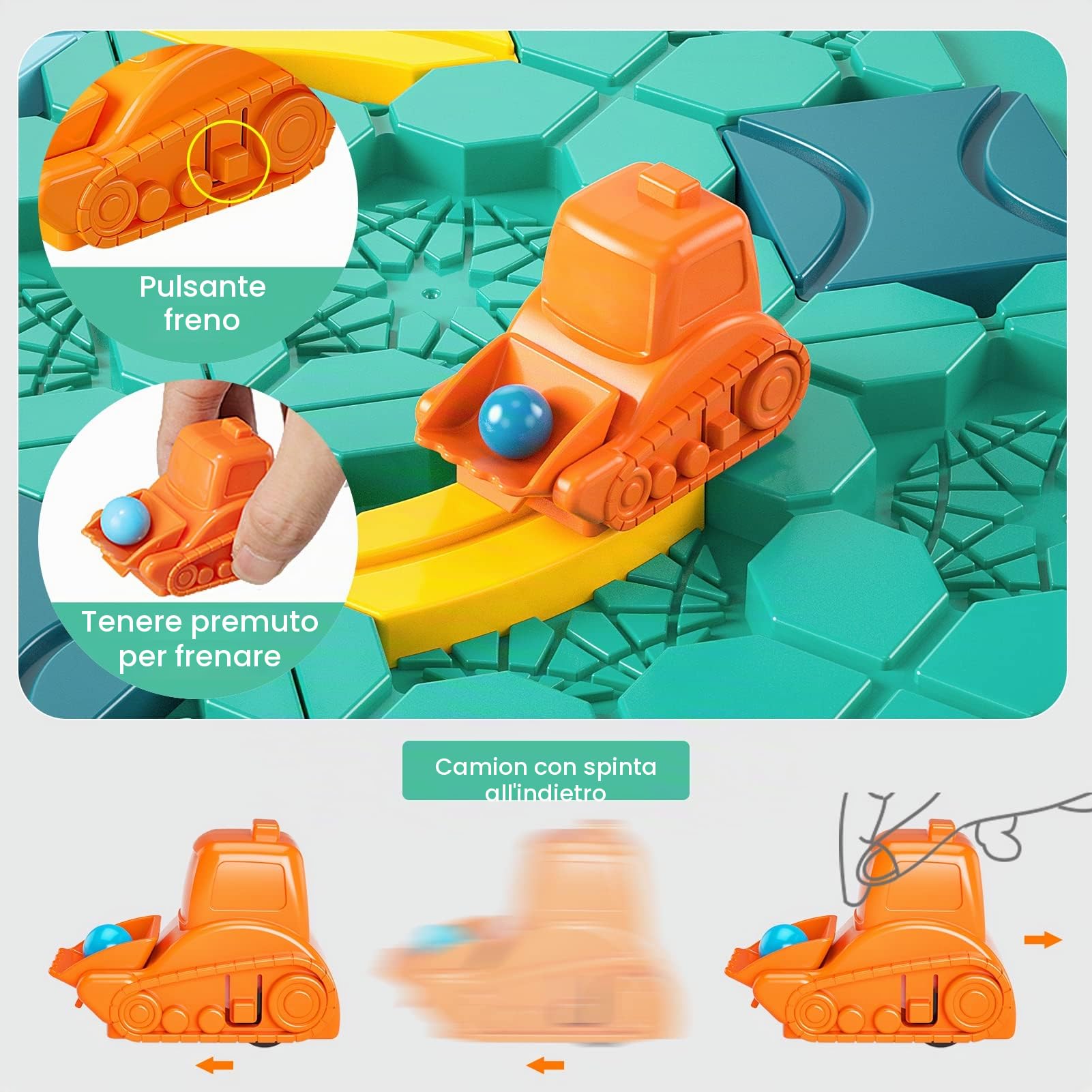 burgkidz Logico Puzzle Labirinto Giochi da Tavolo Costruttore di Strade con 118 Sfide, per Sviluppare la Logica Giocattoli per Bambini 4 5 6 7 8 Anni Ragazzi