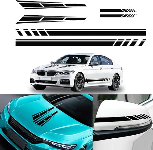 SUNJIKA Calcomanías de vinilo universales para autos, camiones, SUV, accesorios de carreras, capó de parachoques, carrocería de automóvil, puerta