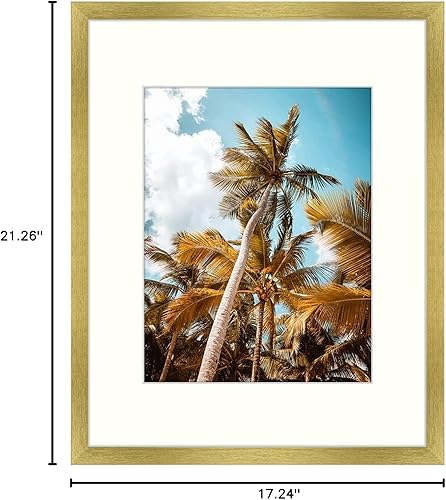 Vista 544 de Frametory, Portarretratos negro de 16 x 20 pulgadas, para fotos de 11 x 14 pulgadas con paspartú, molduras anchas (16 x 20 pulgadas, negro)