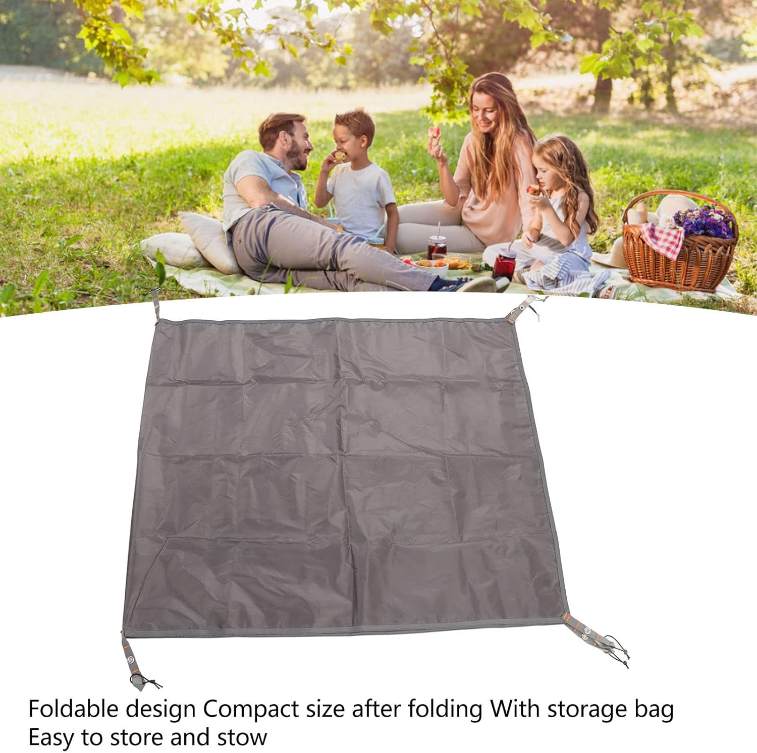 EVTSCAN Oxford Cloth Picnic Blankets - Waterproof Foldable Washable Outdoor Picnic Mat for Camping Park Hiking Grass Travelling