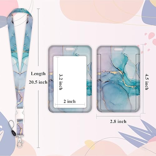 Miniatura 10 de Cordón con soporte para insignia, carrete retráctil con correa desmontable para el cuello y soporte vertical de identificación para enfermeras,