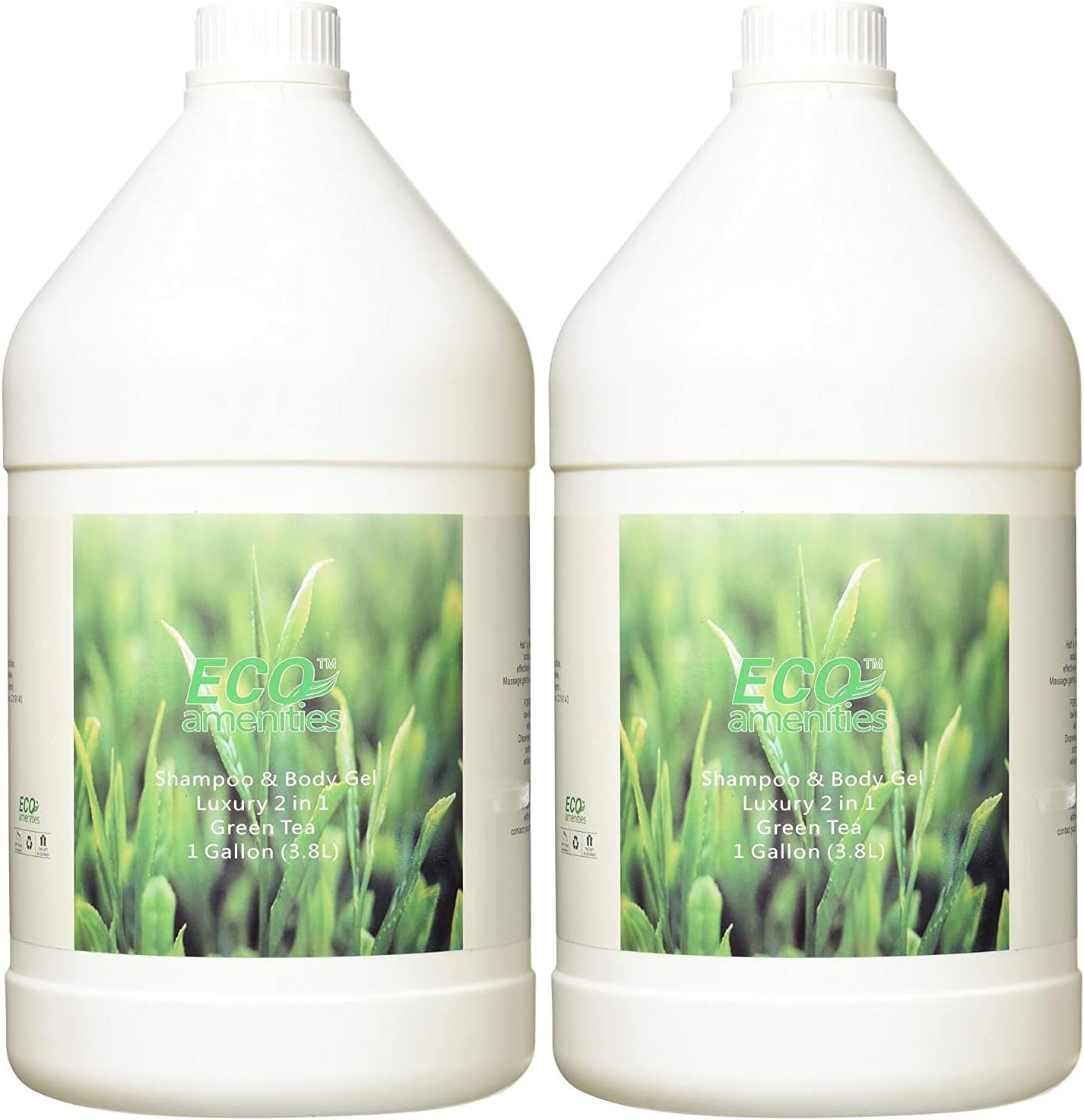 ECO amenities2 Bottles Nourishing Shampoo and Body Wash 2 in 1; Refill Hair and Body Care Bathroom Hotel Toiletries