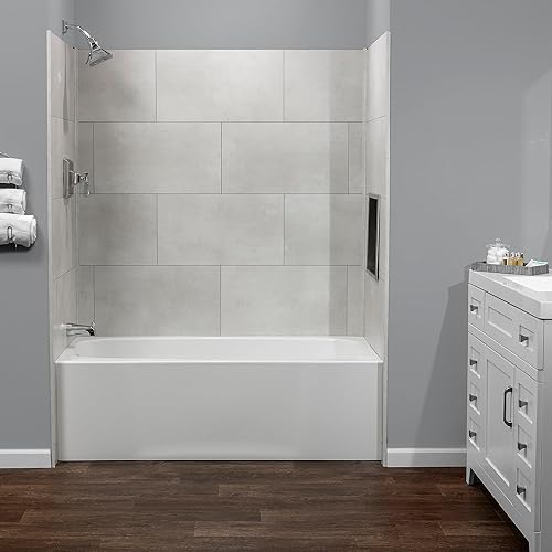 Vista 61 de Palisade Azulejos de vinilo entrelazados impermeables para salpicaduras de 22.8 x 7.31 pulgadas en mármol veneciano, sin juntas, fácil de instalar