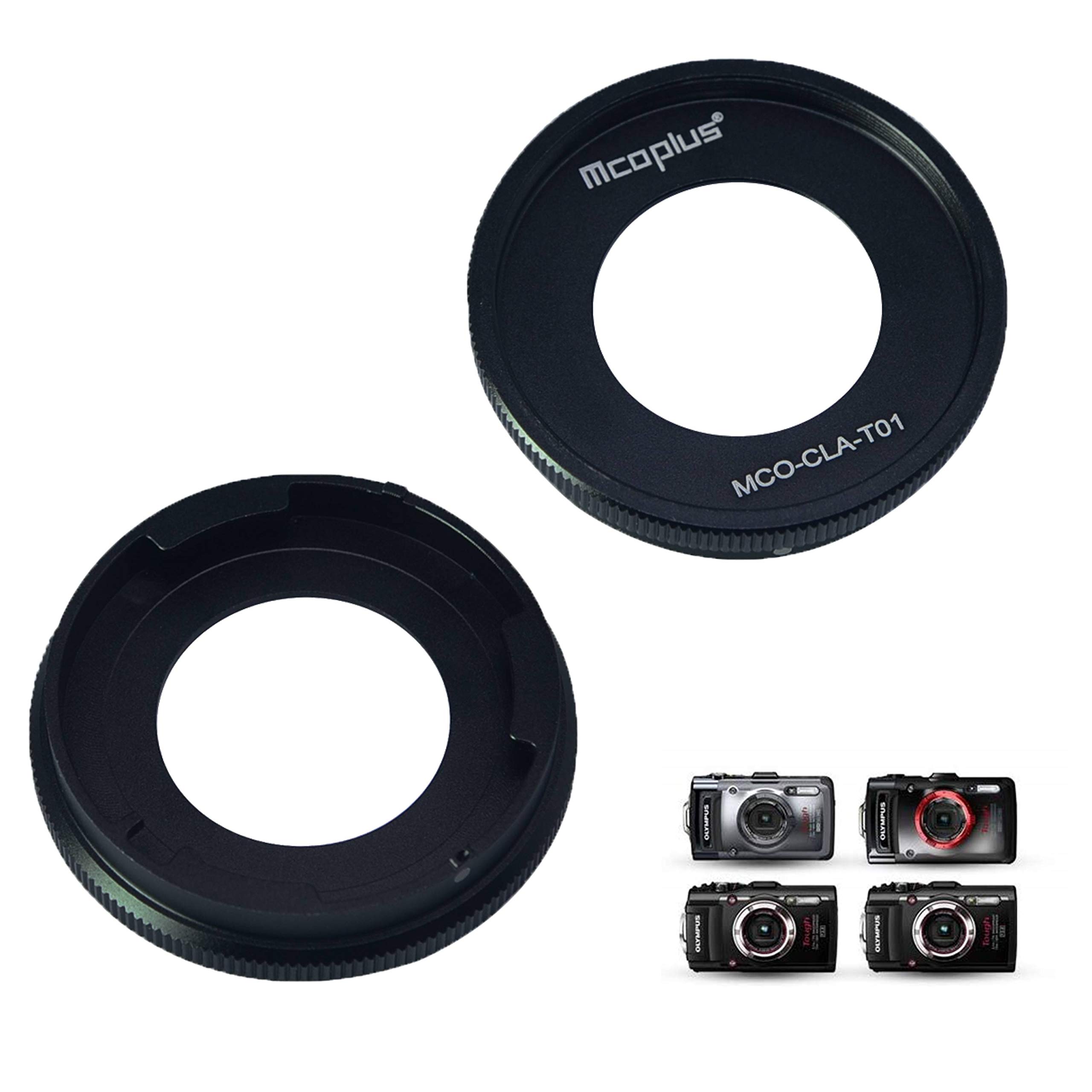 Venidice MCO-CLA-T01 - Anello adattatore filtro per Olympus Tough TG-6 TG-5 TG-4 TG-3 TG-2 TG-1 come convertitore obiettivo grandangolare Olympus Fish Eye, sostituisce Olympus CLA-T01