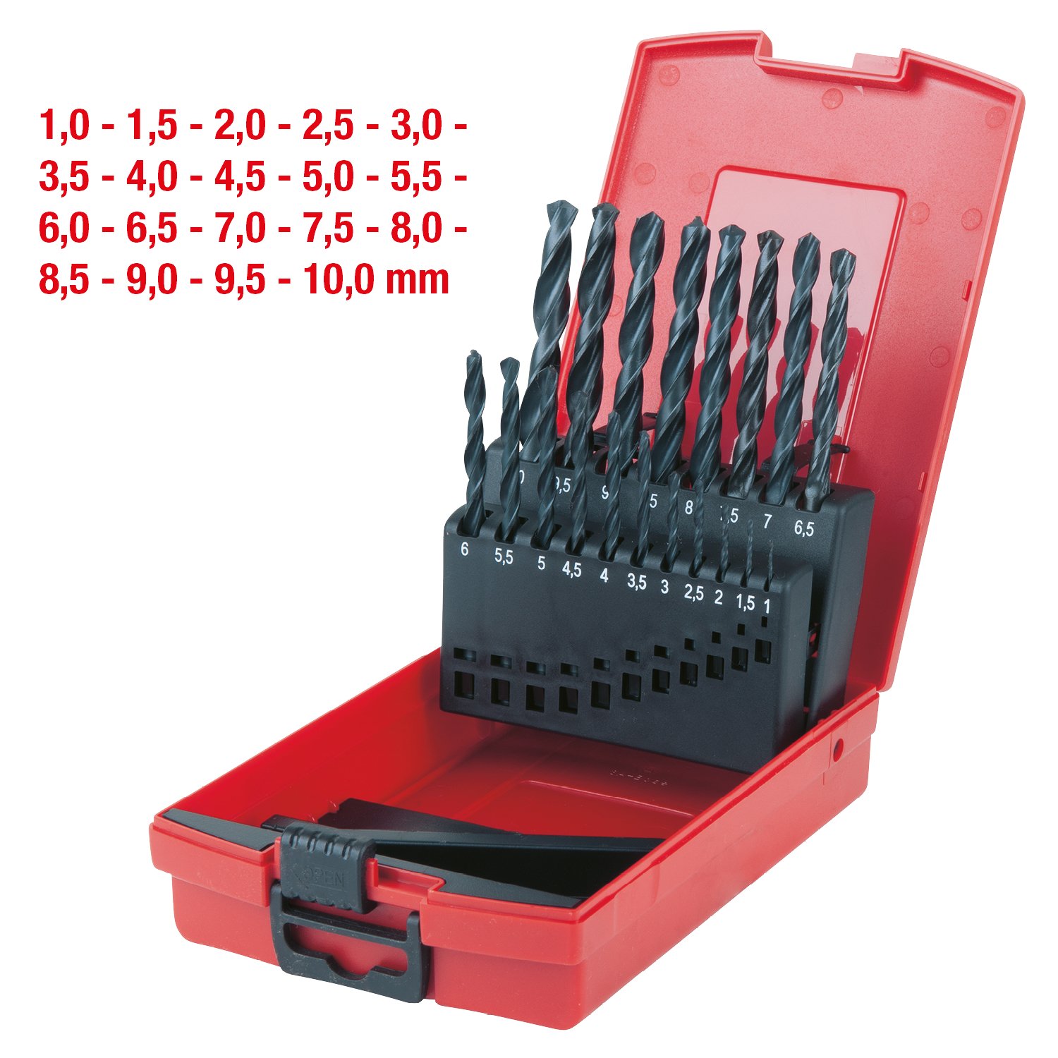 KS Tools 330.1620 Hss Drill Bit Set 1(9 Pieces) 1-10mm, black - Image 2