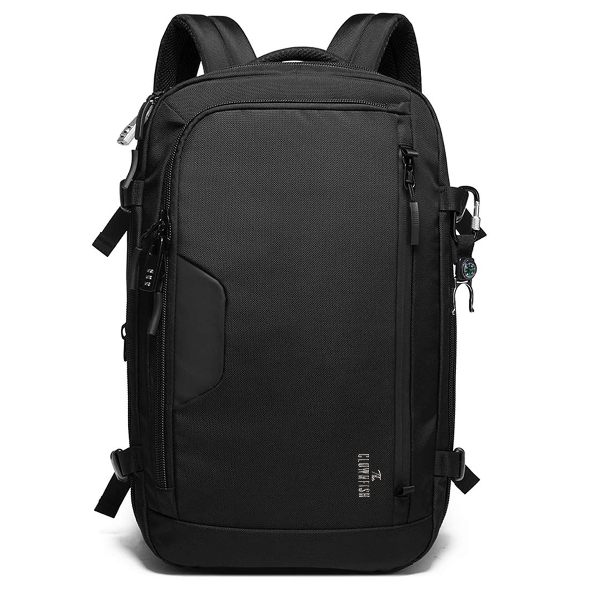 THE CLOWNFISH 31L Large Capacity Expandable Water Resistant Business Travel Laptop Backpack (Black) (B09RMQ2CSW) Amazon Price History, Amazon Price Tracker
