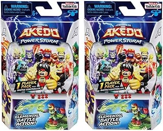 Legends of Akedo Powerstorm Single Mystery Player Pack & Battle Controller - Collect All Mystery Battling Action Figures (Player Pack (2))
