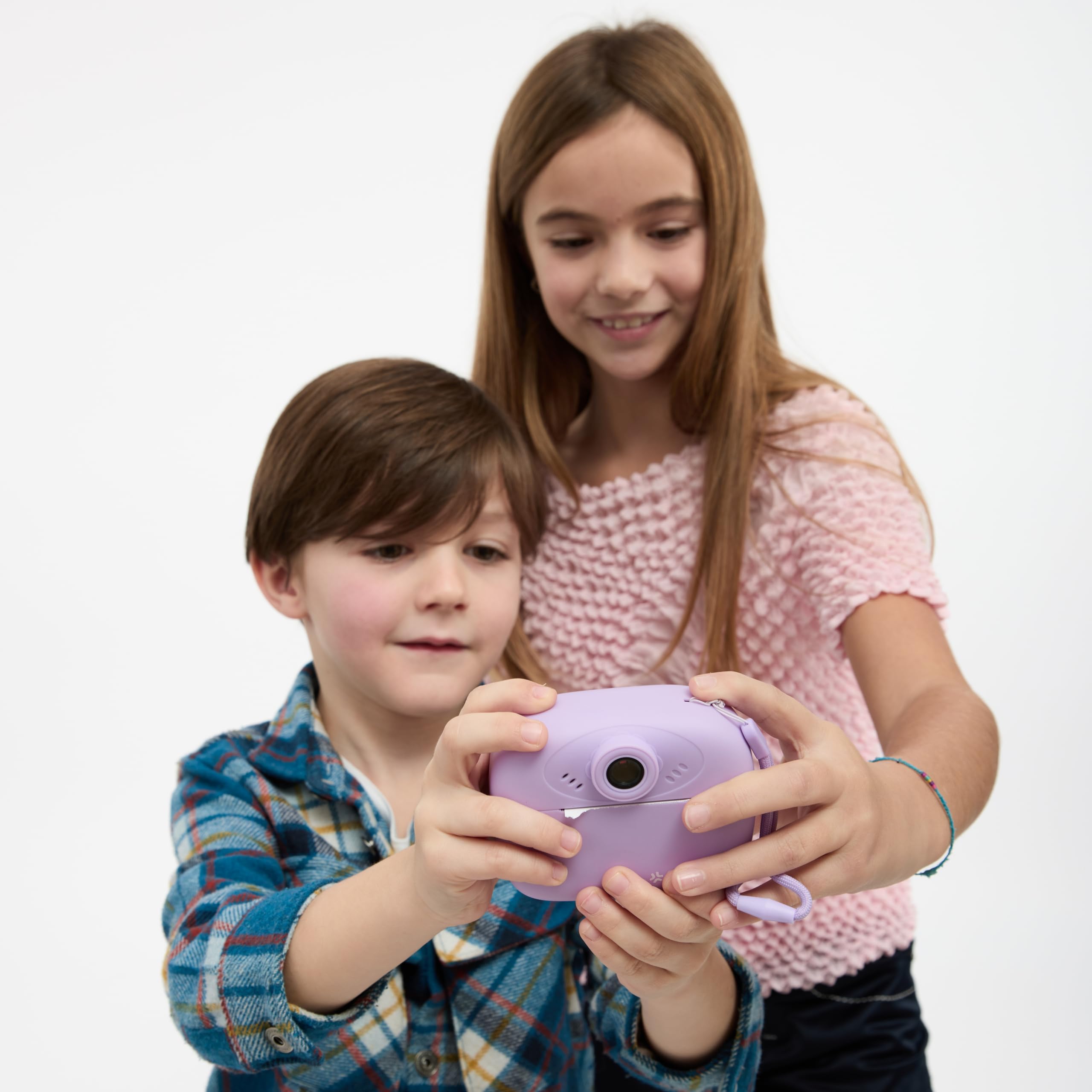Celly, Macchina Fotografica per Bambini con Stampa Istantanea, Fotocamera per Bambini con 30 Effetti, Tempo di Ricarica 150 minuti, Colore Viola