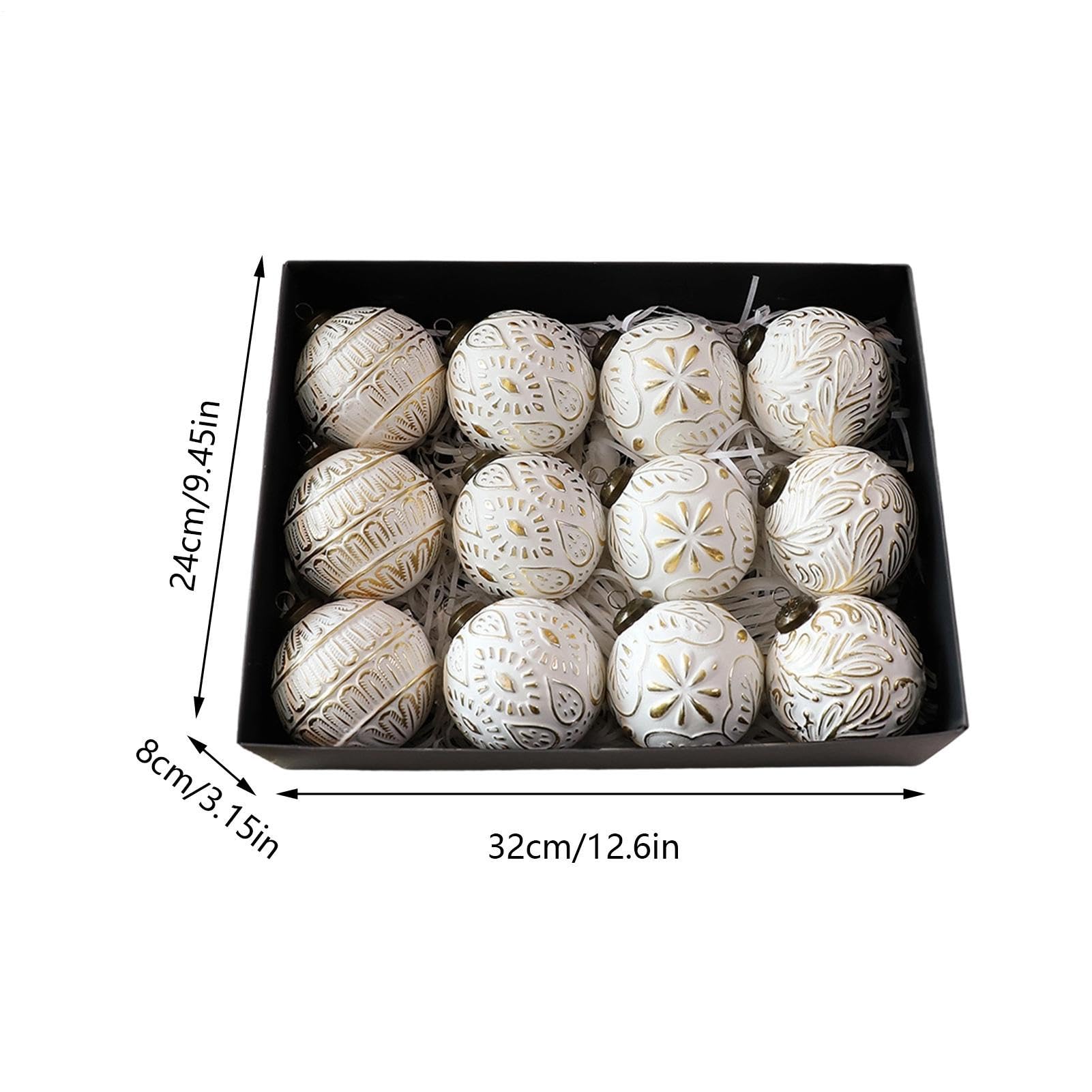 Bolas de Navidad Pack De 12 Piezas Colgante Vintage para Colgar
