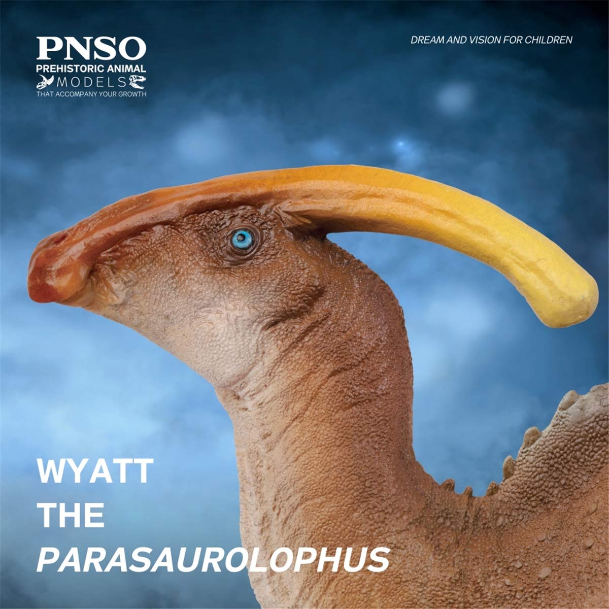 AMITD Parasaurolophus Wyatt Figure Realistic Hadrosauridae Dinosaur PVC Animal Model Decoration Gift