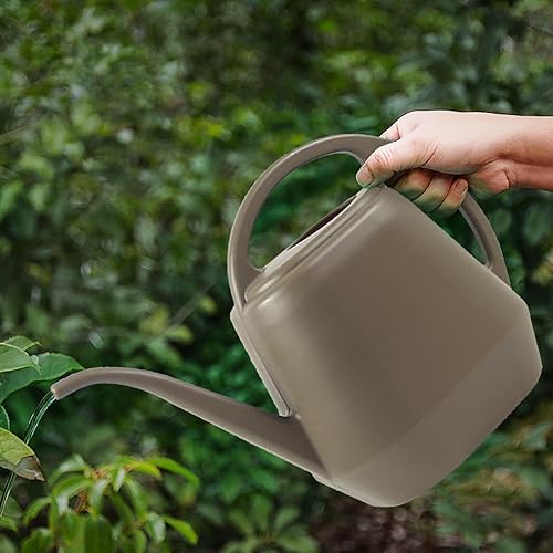 Plastic Watering Can with Comfortable Handle, 1-Gallon Garden Watering Cans Long Spout Watering Pot for Indoor Outdoor Watering Plants, Garden
