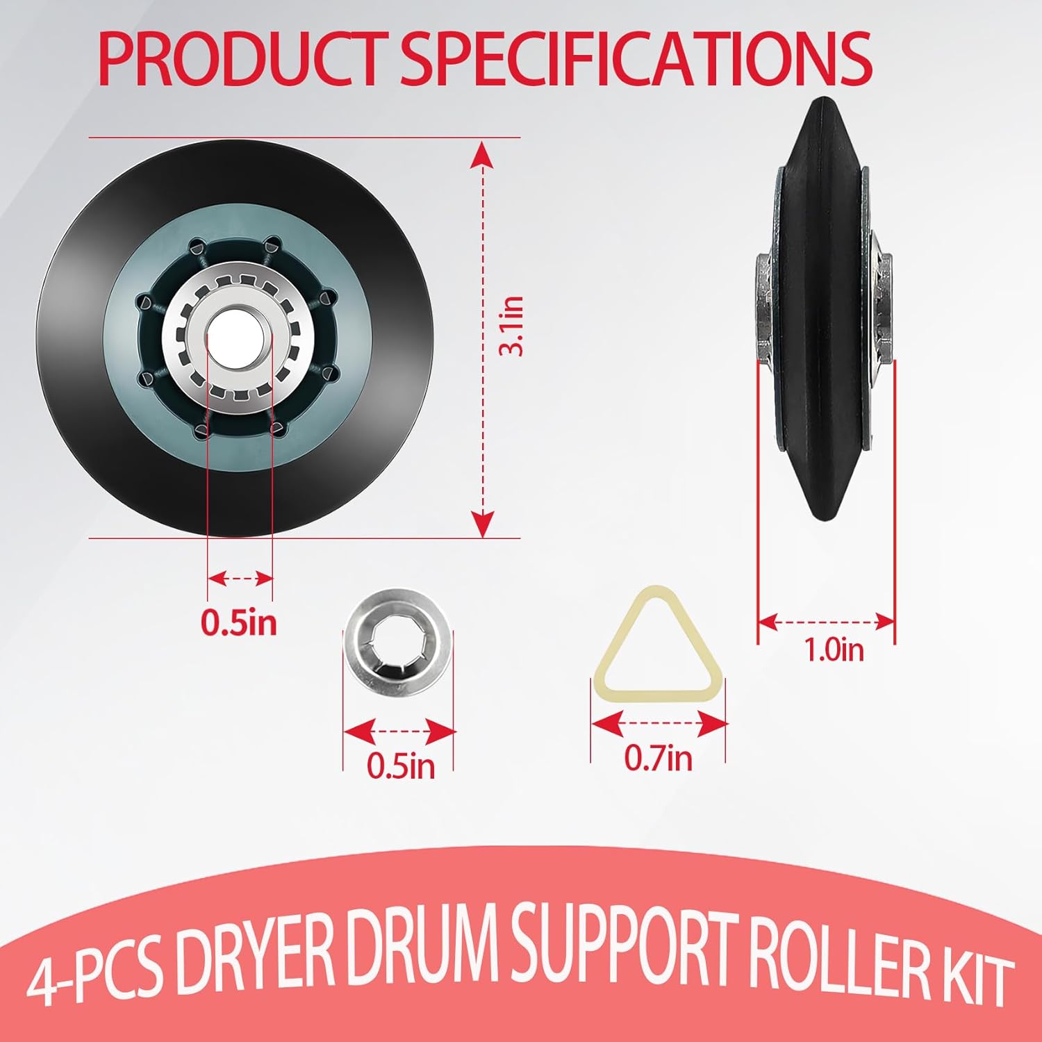 MEDC465HW0 MED3500FW0 MEDB835DW1 Drum Roller Kit for whirlpool maytag Dryer Repair Kit for WED85HEFW0 MED5630HW2 MEDB765FC0 WED8000DW4 MEDB880BW0 MED8200FW0 MGD7100DW0 MED8200FC1 11078722700