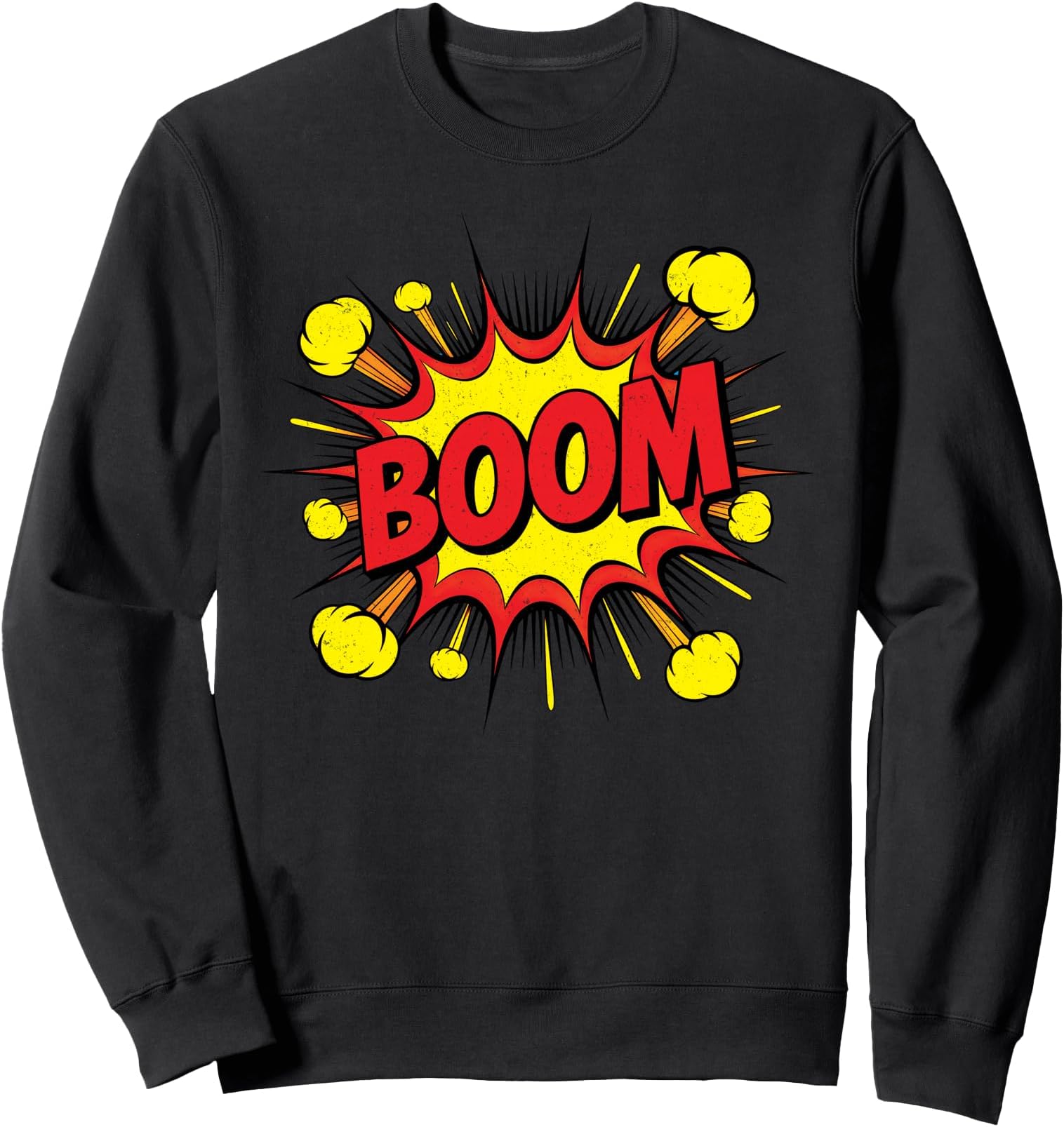 Retro Comic Boom Explosion Graphic Classic Pop Art Burs Sweatshirt