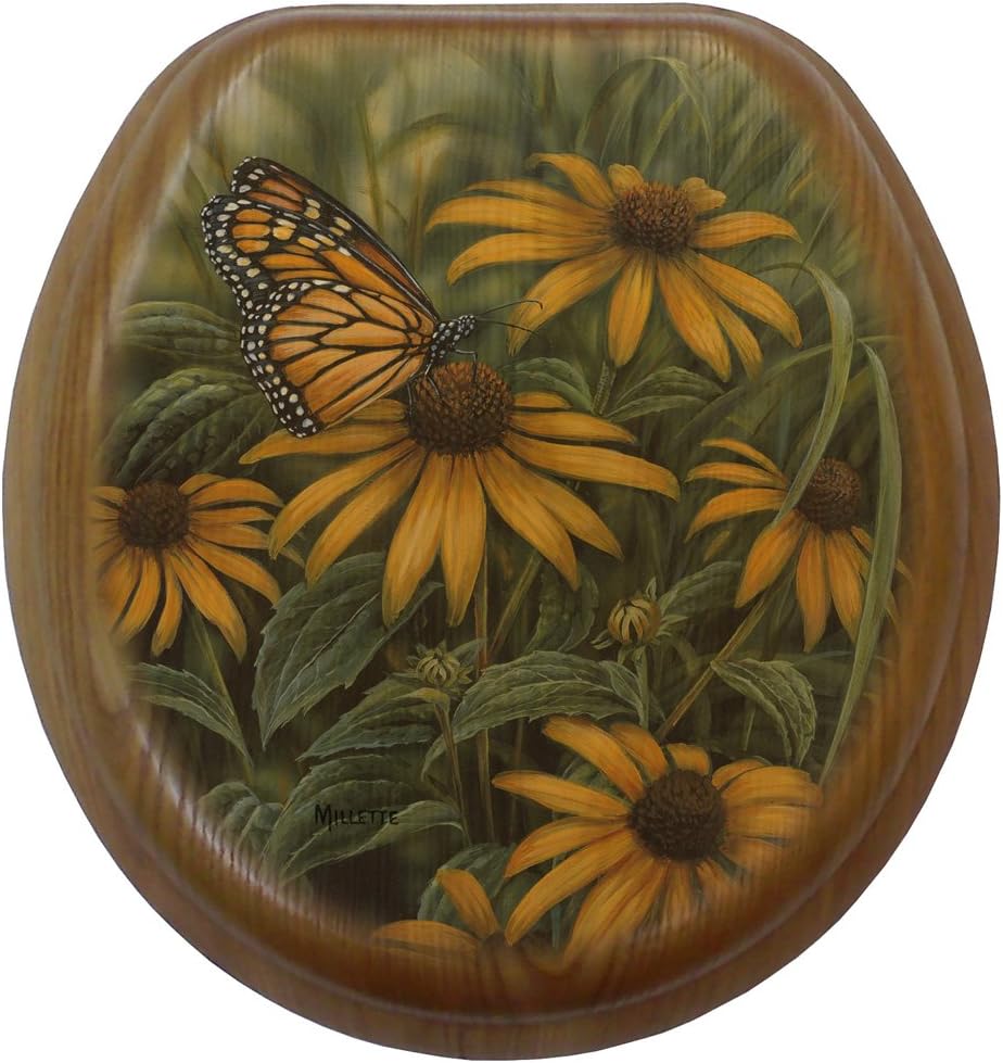 Comfort Seats C1B2R172117OB Monarch Butterfly Round Toilet Seat with