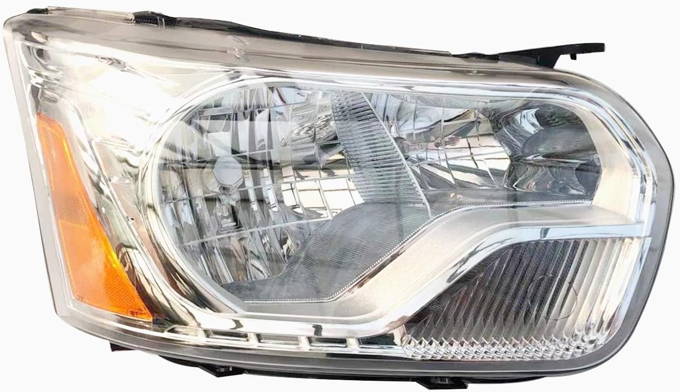 Replacement Driver Left Side Headlight Headlamp Assemble Complete Chrome Trim for Ford Transit T150 T250 T350 T350HD from 2010 to 2023