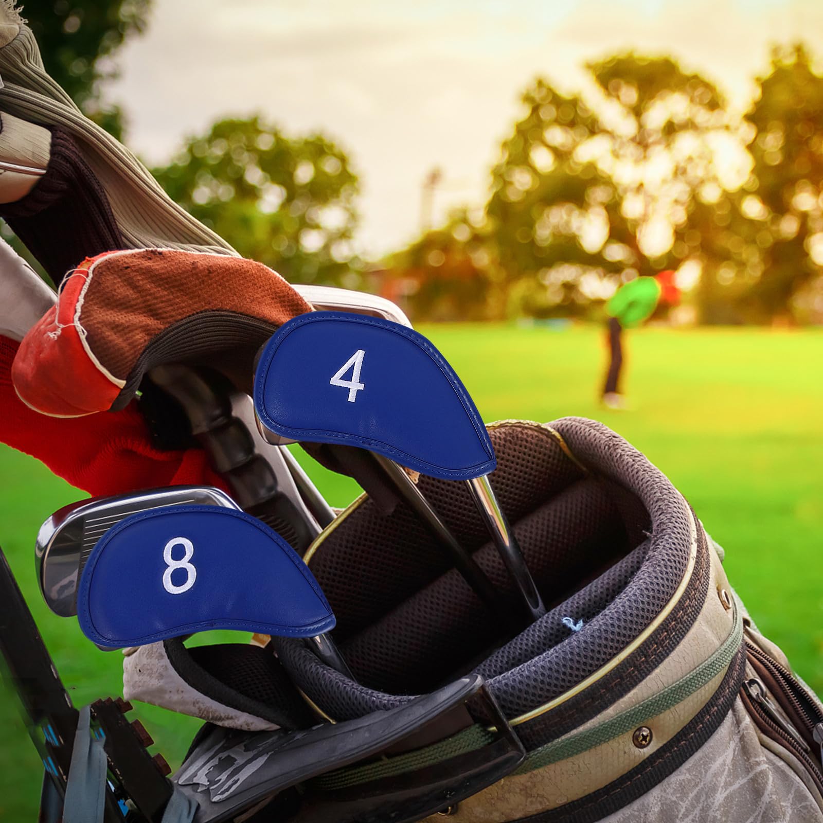Fundas para Cabezas de Palos de Golf de PU 12 Piezas Azules