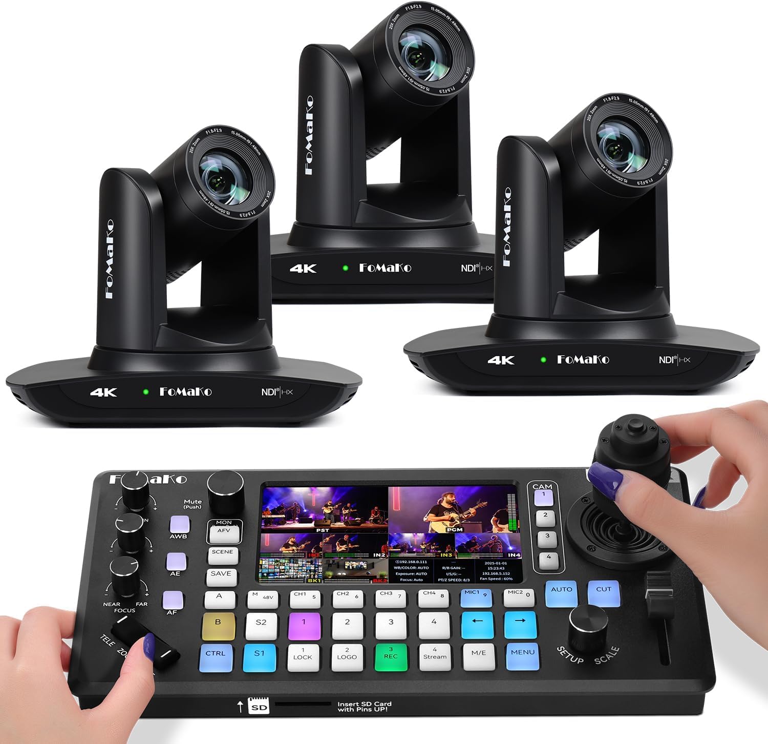Amazon.com: FoMaKo K20UH 4K HDMI PTZ Camera with AI Auto-Tracking
