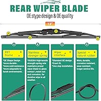 Vista 97 de 26" 20" 16" Windshield Wiper Blades Replacement for Dodge Grand Caravan 2008-2020 / Chrysler Town & Country 2008-2016 Premium All Weather Front Rear