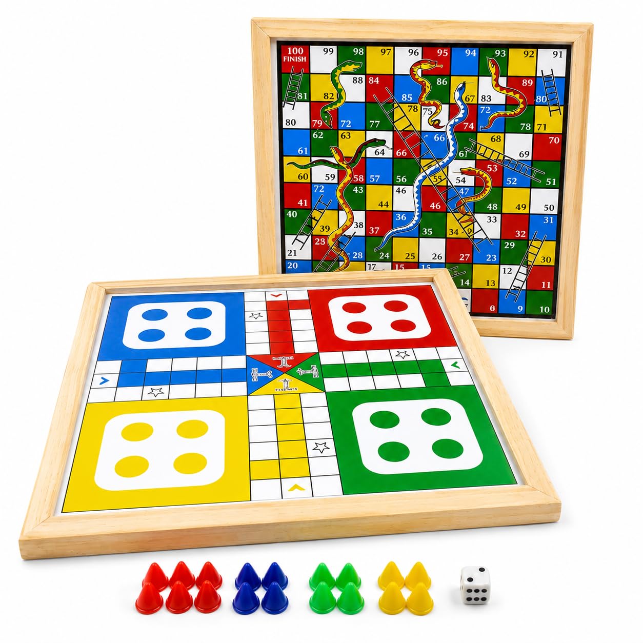 Tantrums Ludo Board Games for Adults Family & Kids | Snake and Ladder Game | Board Games for Adults Family- Wooden Board Game-image-36
