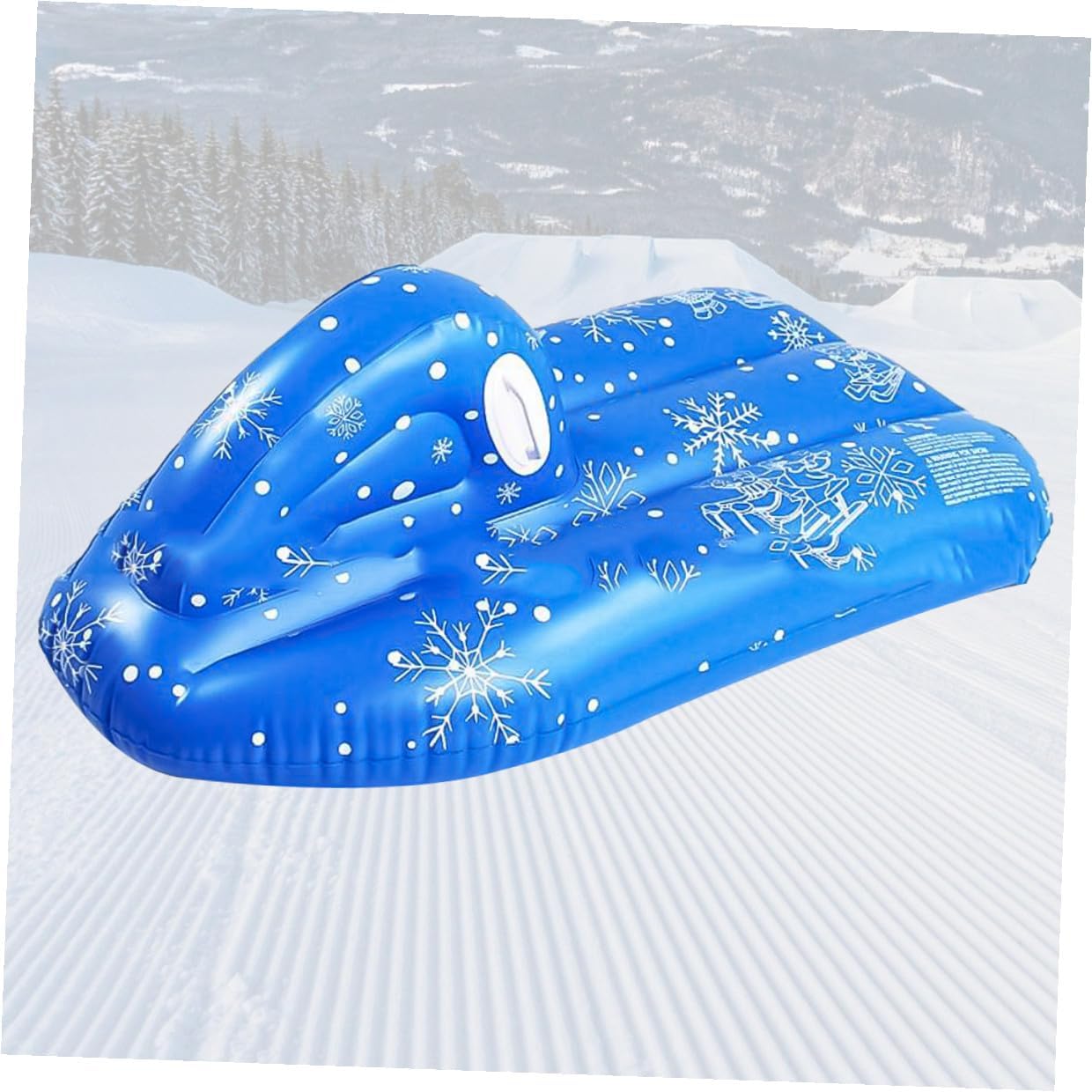 Inflatable Snow Sled and PVC Snow Tube for Winter with Cold-Resistant Material Sturdy Suitable for Outdoor Sledding Activities