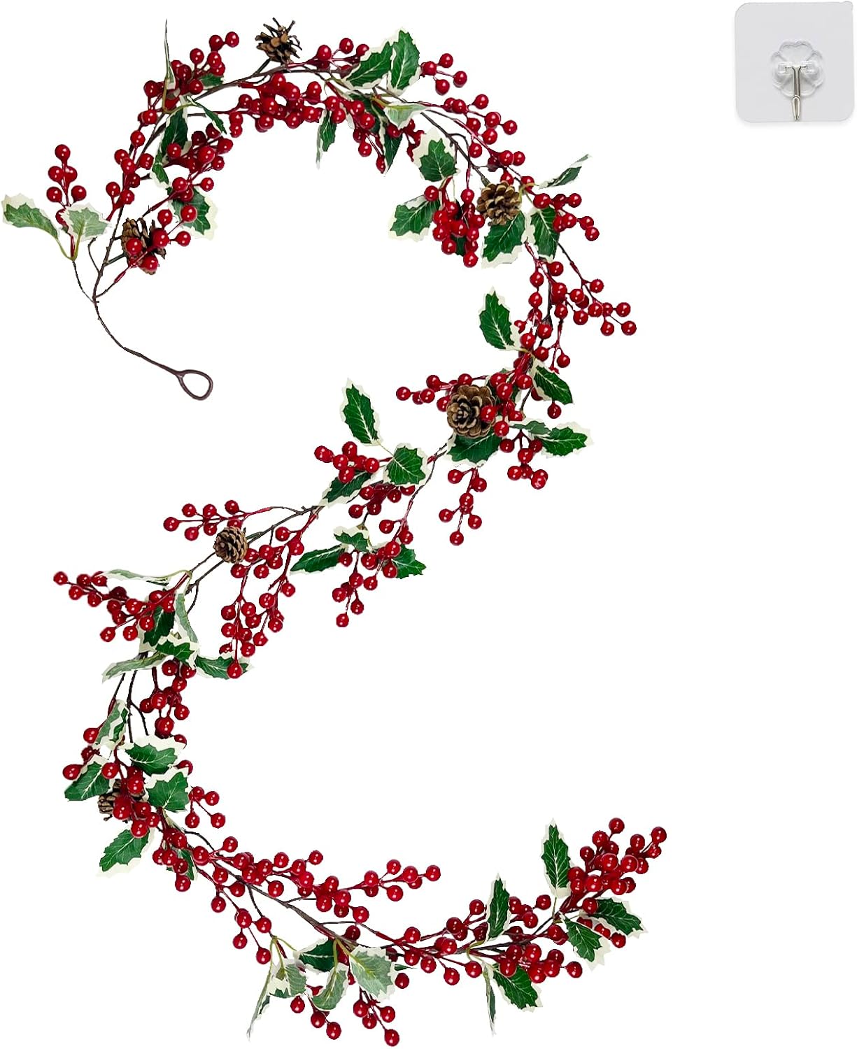 Relatoholife 6.4FT Red Berry Garland Christmas Garland with