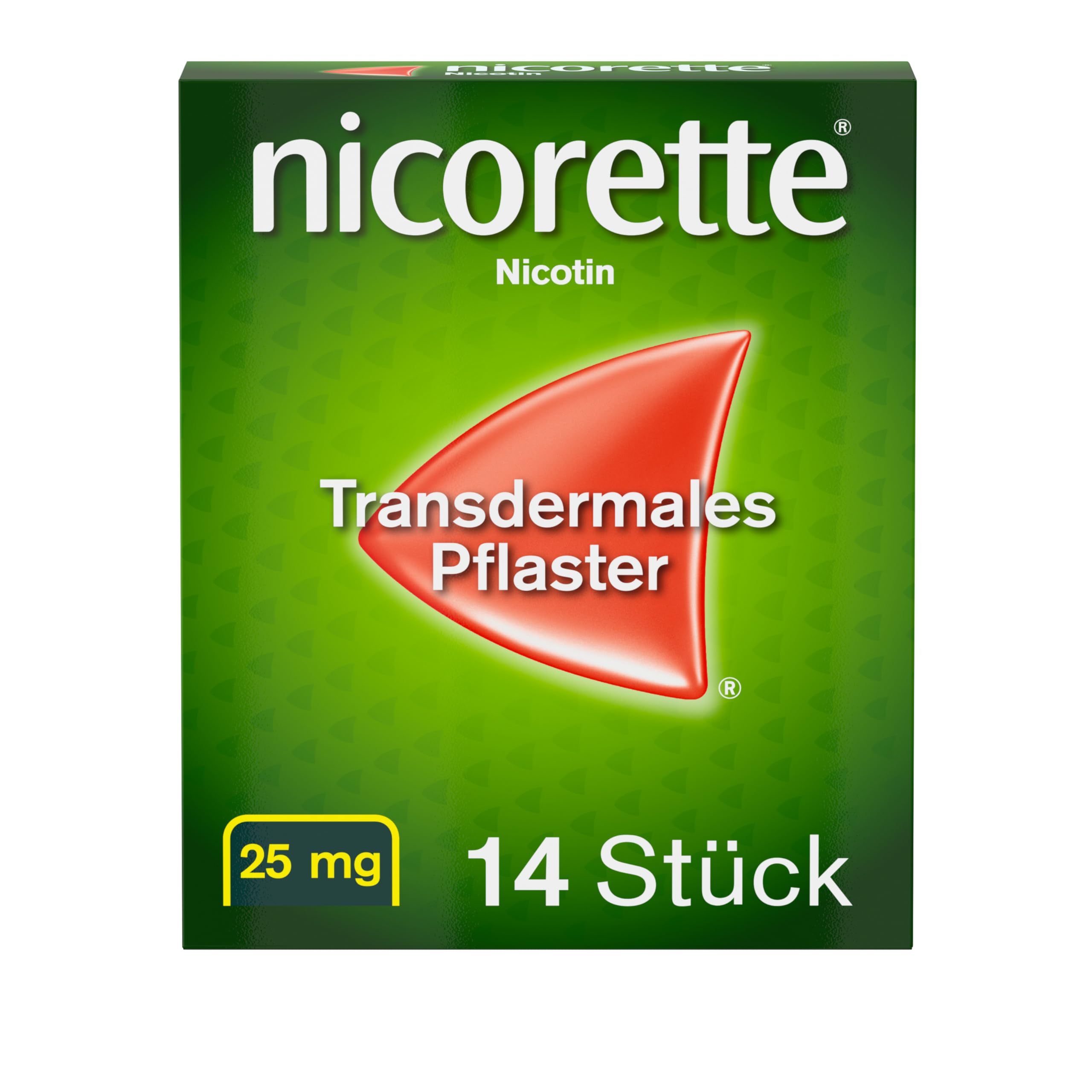 NICORETTE Pflaster mit 25 mg Nikotin – mit Nikotinpflaster Rauchen aufhören – für Phase 1 der Raucherentwöhnung bei mehr als 20 Zigaretten am Tag – 14 St. 25mg 14 Stück (1er Pack)