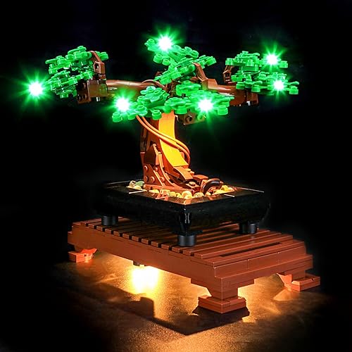 Miniatura 2 de YEABRICKS Kit de luz LED para Lego  Creator Expert Bonsai (verde) modelo de bloques de construcción, juego de luces LED compatible con 10281 (juego