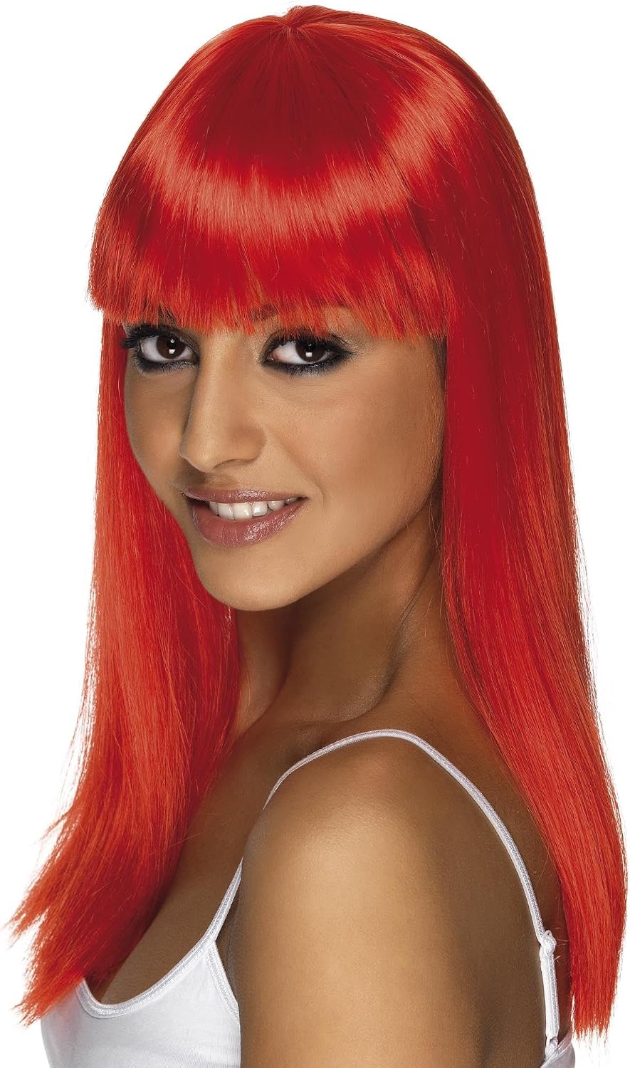 Smiffy's Women's Glamourama Wig Neon Long Straight with Fringe