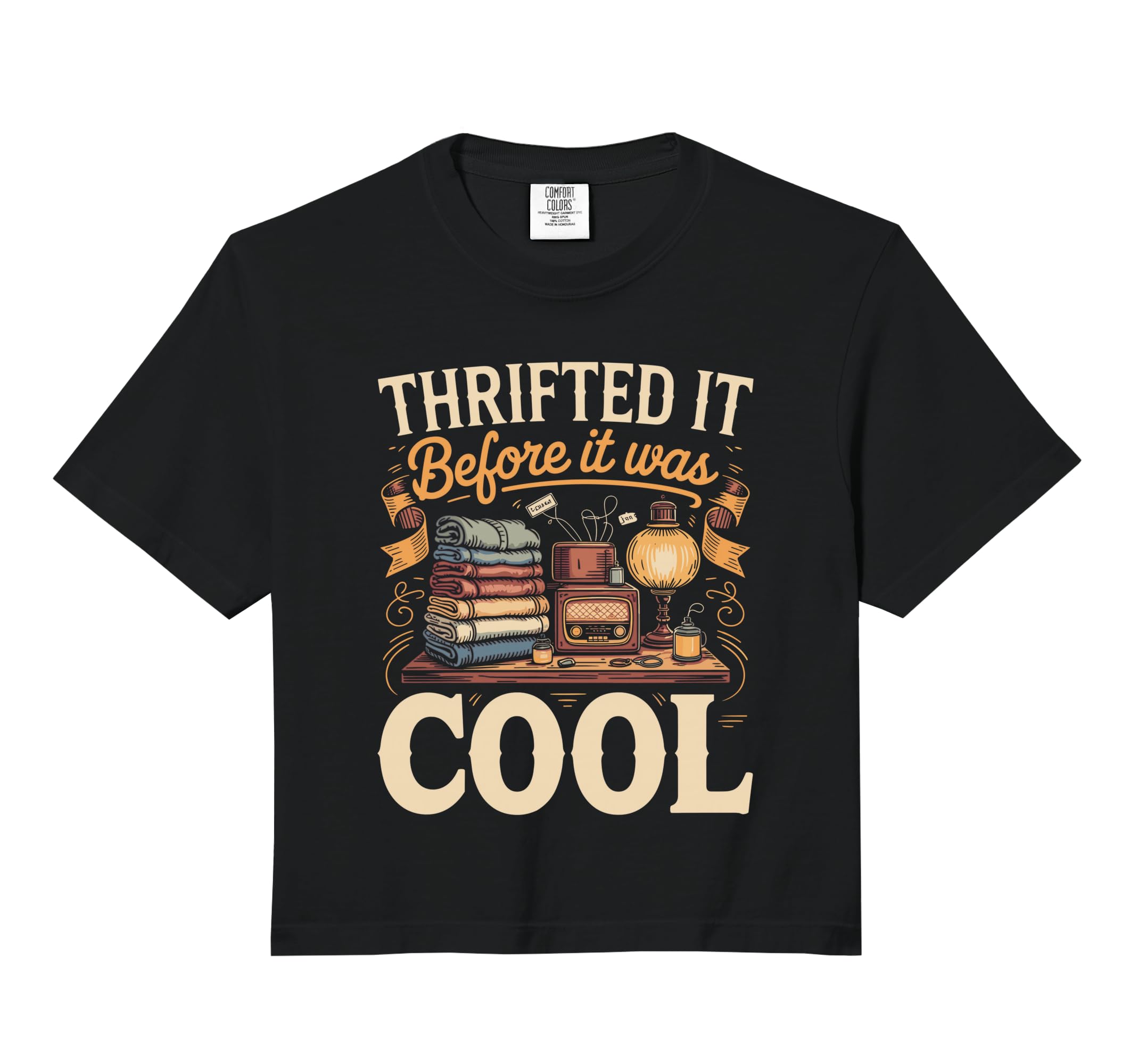 Thrifted It Before It was Cool Thrifting Store Secondhand Comfort Colors Crop Top