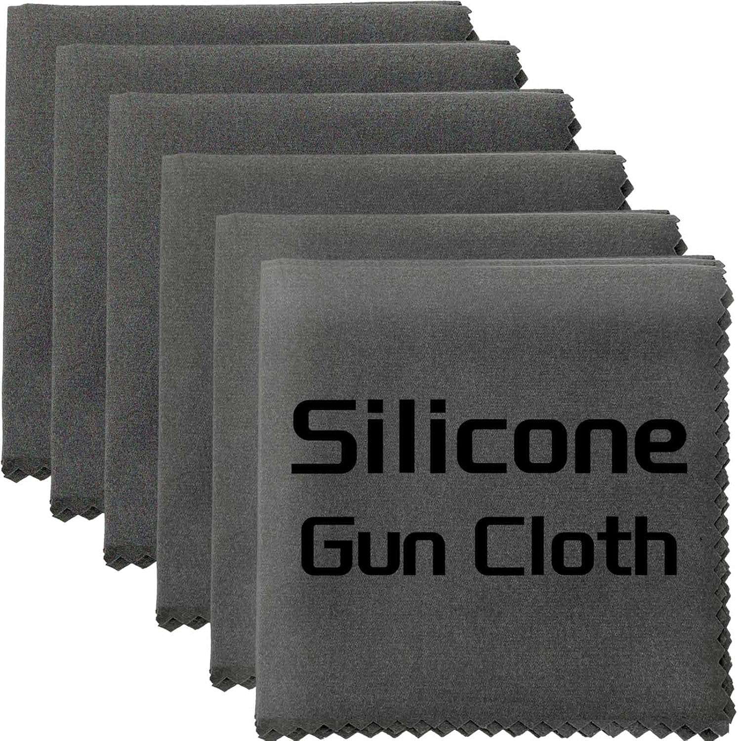 Silicone Gun Cleaning Cloth, 12"x12" Microfiber Lint Free Silicone Gun Cleaning Rags, Reusable Microsuede Cleaning/Polishing Wipes Towels for Firearms, Reels, Knives and Scopes