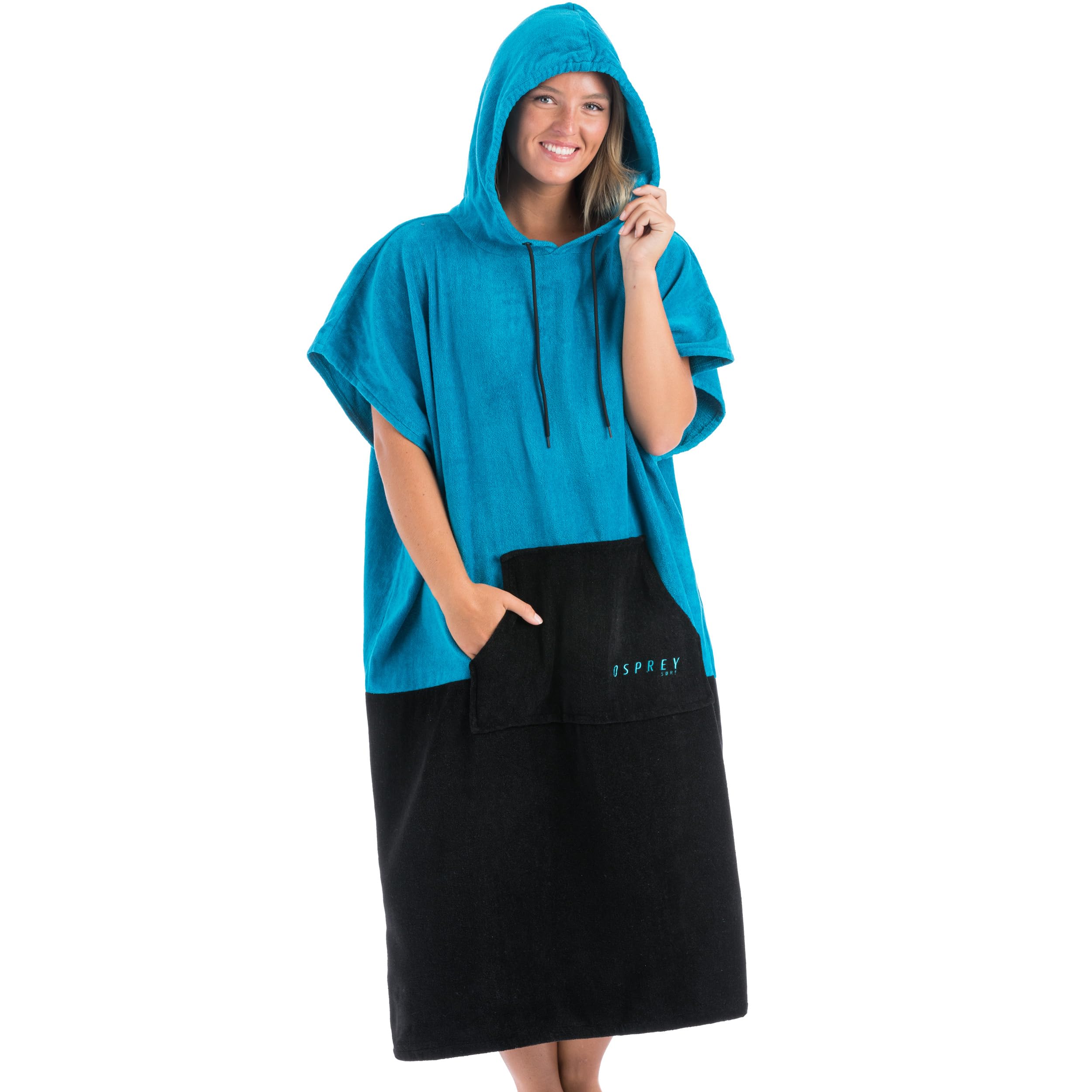 Osprey Poncho asciugamano unisex con cappuccio, poncho da surf, accappatoio da spiaggia per uomo e donna, con design a scomparsa, diversi colori