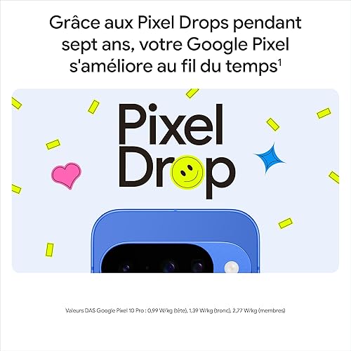 Google Pixel 10 – Smartphone Android débloqué avec Gemini, Triple Appareil Photo arrière avancé, Plus de 24 Heures d'autonomie et écran Super Actua 6,3″ – Noir Volcanique, 128GB - 6