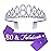 CIEHER 80th Birthday Crown + Sash, Purple 80th Birthday Decorations for Women, Fabulous Party Supplies