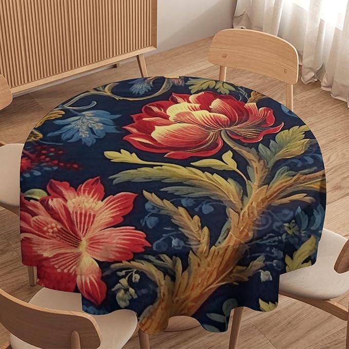 70x70in Table Decoration Table Covers Burgundy Gold Navy