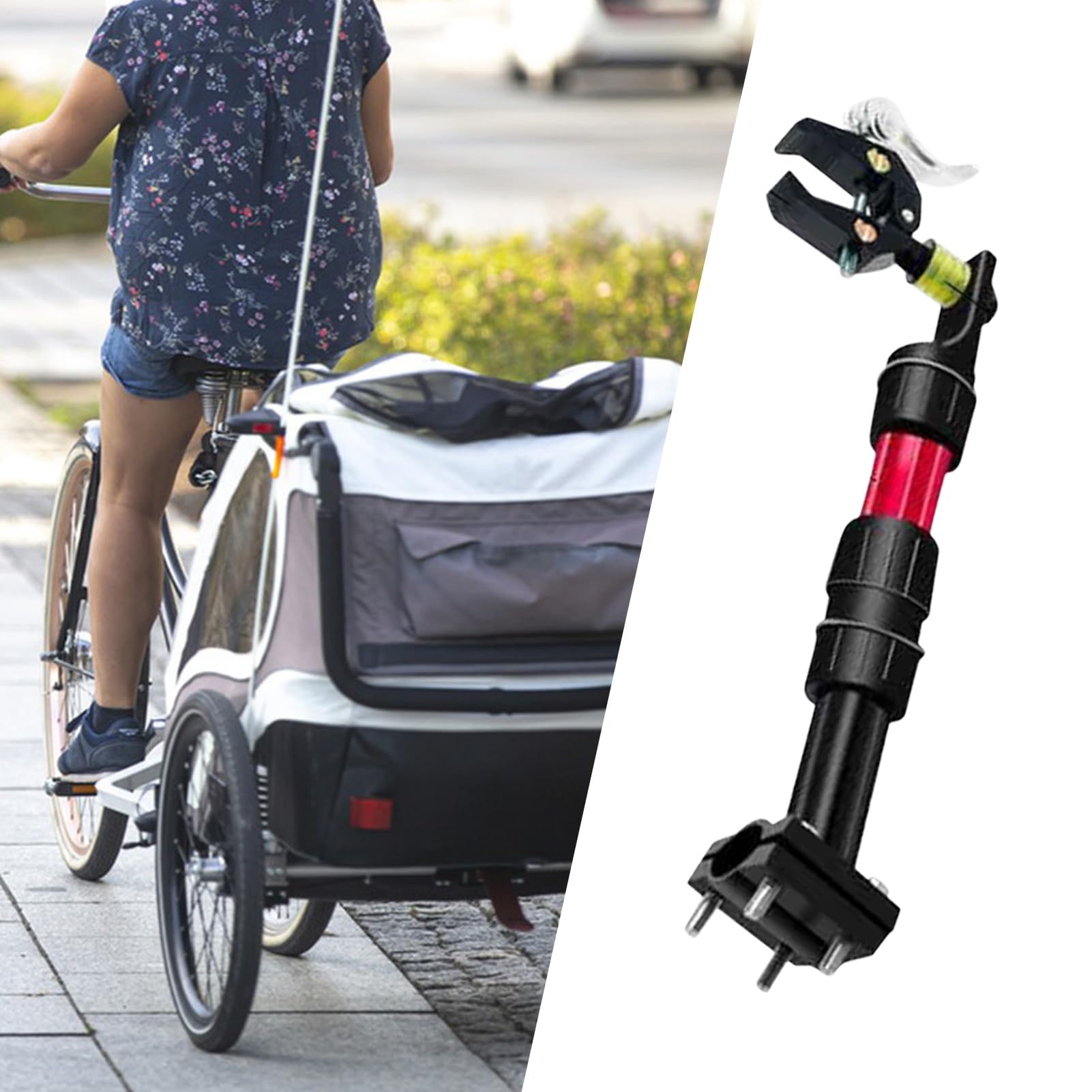 Anhängerkupplung für Fahrradanhänger Schwerlast Witterungsbeständig | Lastbefestigung zur Montage am Roller für Camping, Sport, Einkaufen, Pendeln, Outdoor-Trips, Reisen, Wandern, An