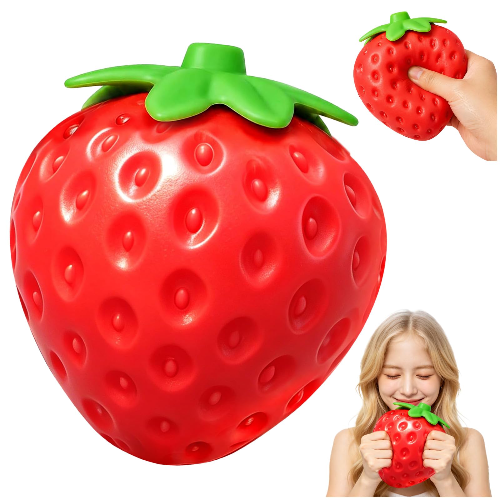 8In Giant Strawberry Squishy Strawberry Jumbo Squishy