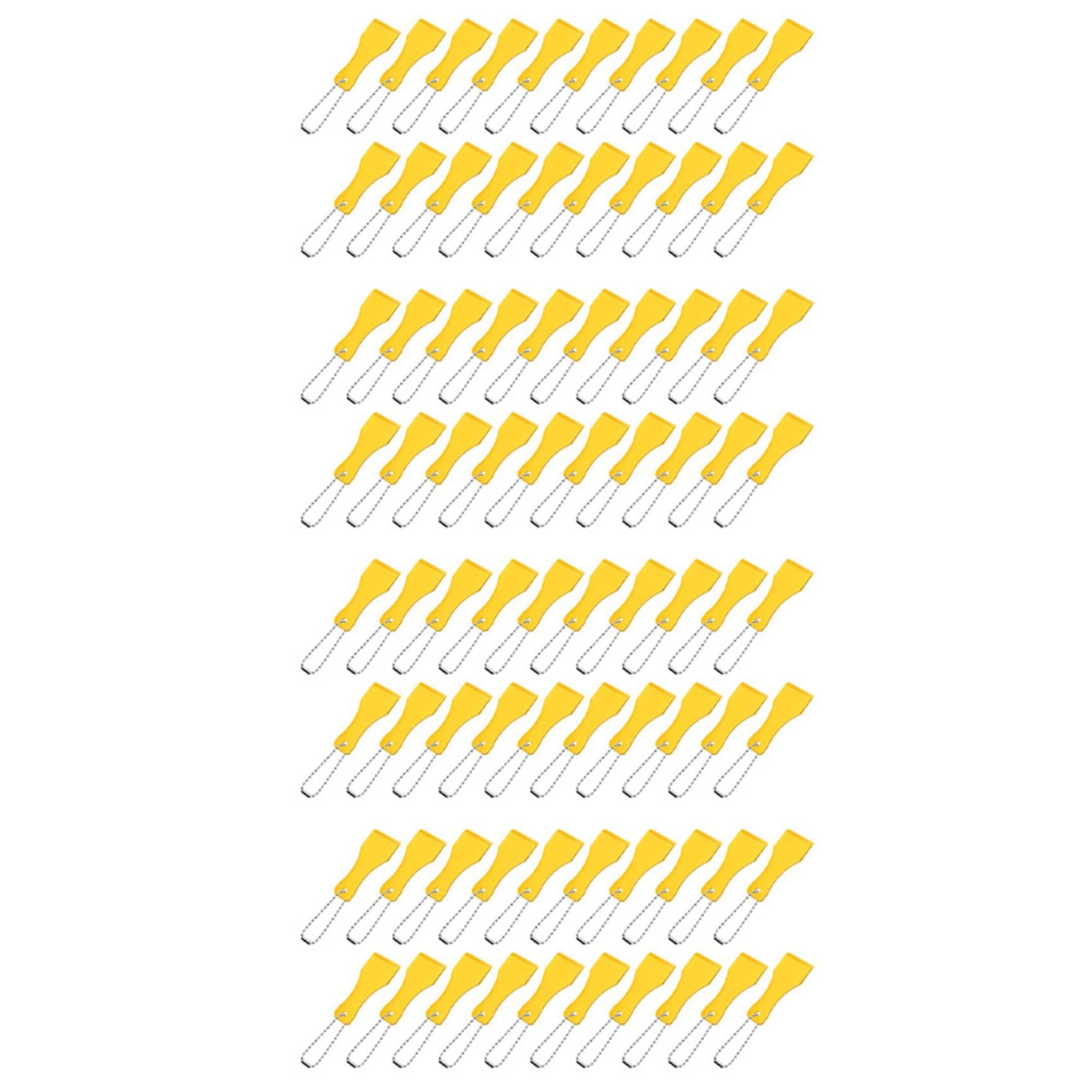 Jnchdghwa Yellow 80 Pcs Plastic Scraper Tool Keychain Lottery Ticket Scratcher Tool Keychain Scraper For Lottery Tcket Scratcher Keyring