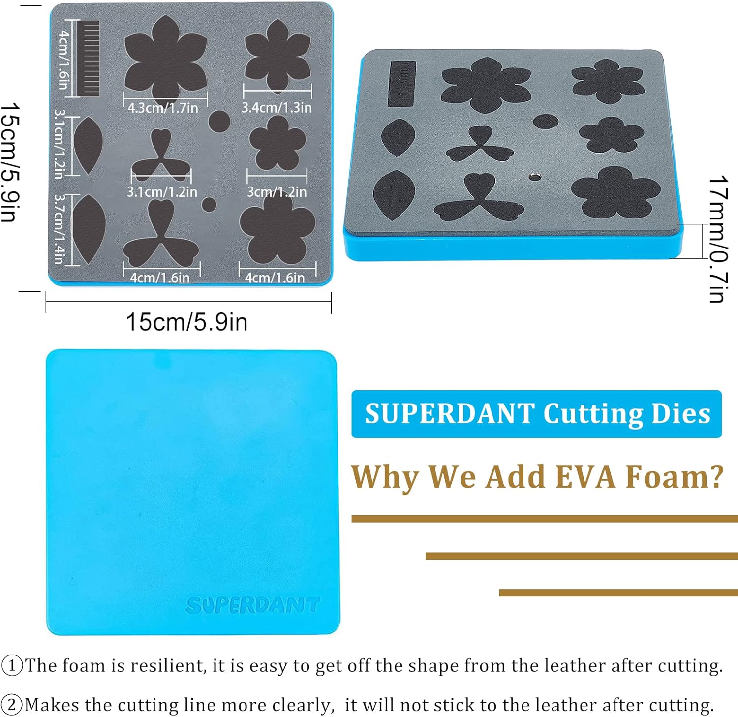 SUPERDANT Flower Leather Cutting Wedding Flower Dies Wooden Die Cuts Fabric Cutting Mold Template DIY Scrapbooking Craft Album Decorative Embossing Paper Dies for Card Making