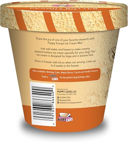 Miniatura 2 de Mezcla para helado, para perros Mantequilla de maní. Añada agua y congélelo en casa.