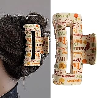 Pinces à cheveux carrées de Thanksgiving pour femmes et filles, récolte d'automne, feuille d'érable, citrouille, pinces à cheveux pour cheveux fins et épais, forte tenue, accessoires de coiffure,