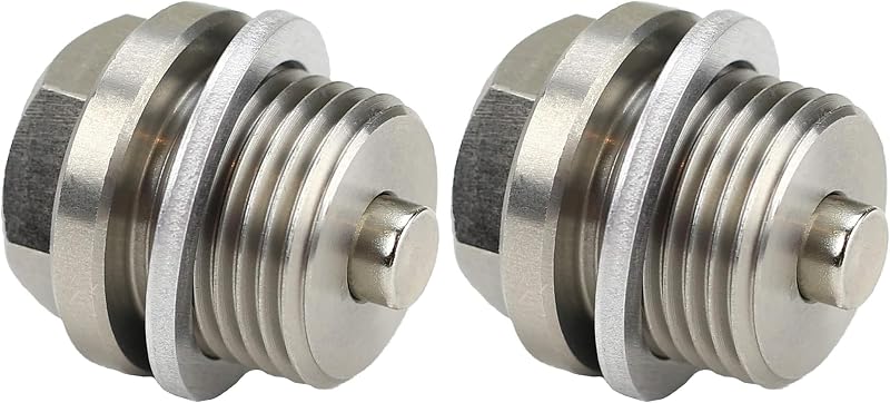 Bujão magnético de óleo do motor Votex M18 x 1,5 em aço inoxidável para BMW, Land Rover, Porsche e Volvo – Pacote com 2
