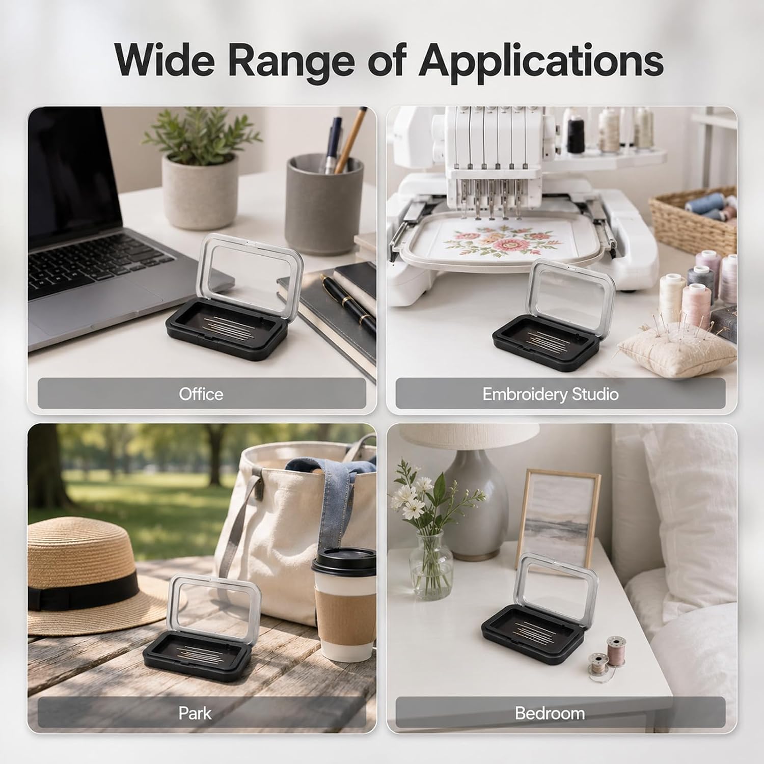 Magnetic Needle Holder Case, 2 PCS Sewing Needle Case