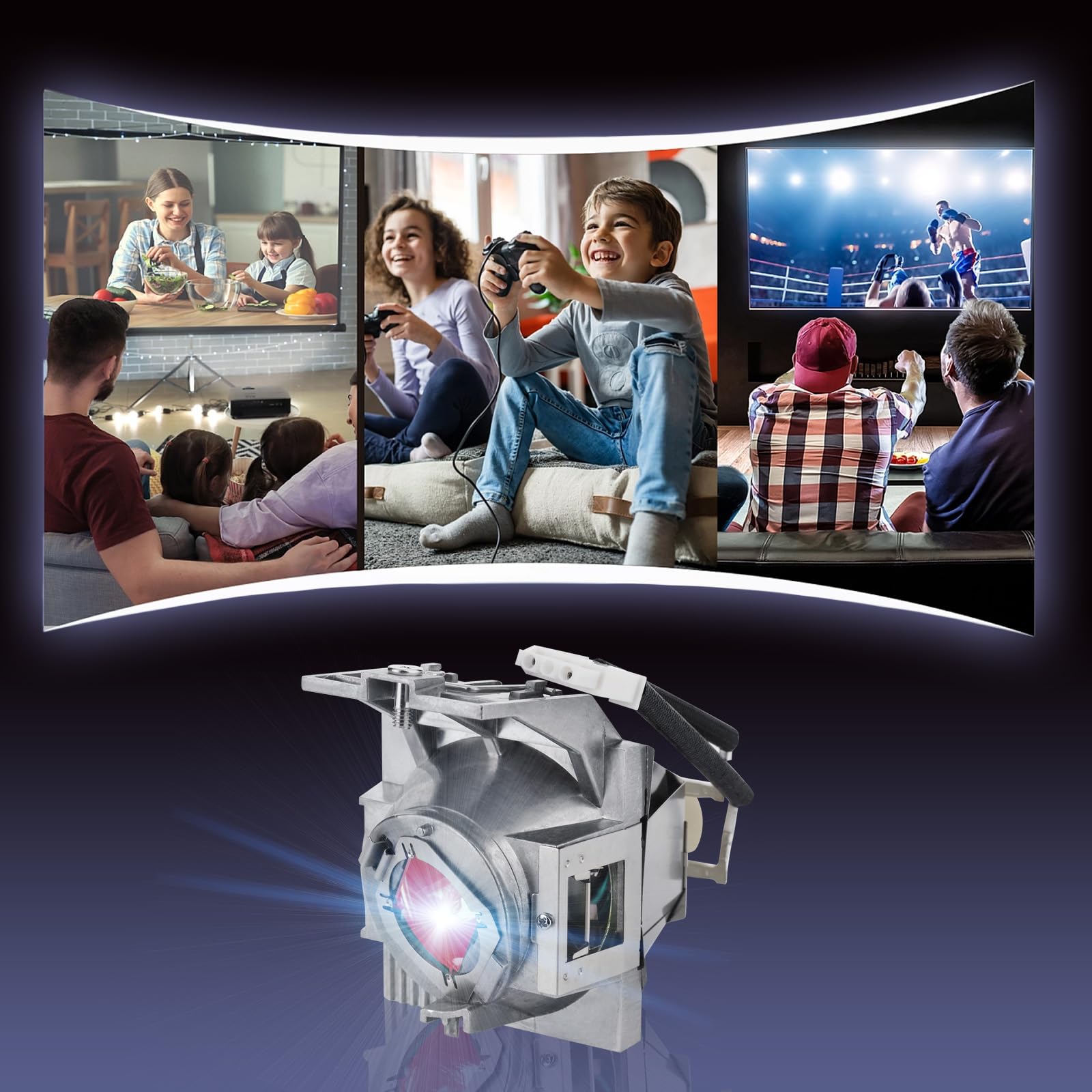 BenQ Lampe de Vidéoprojecteur W1700 W1720 W1800 HT2550 TK800 TK700 MH550 MU607