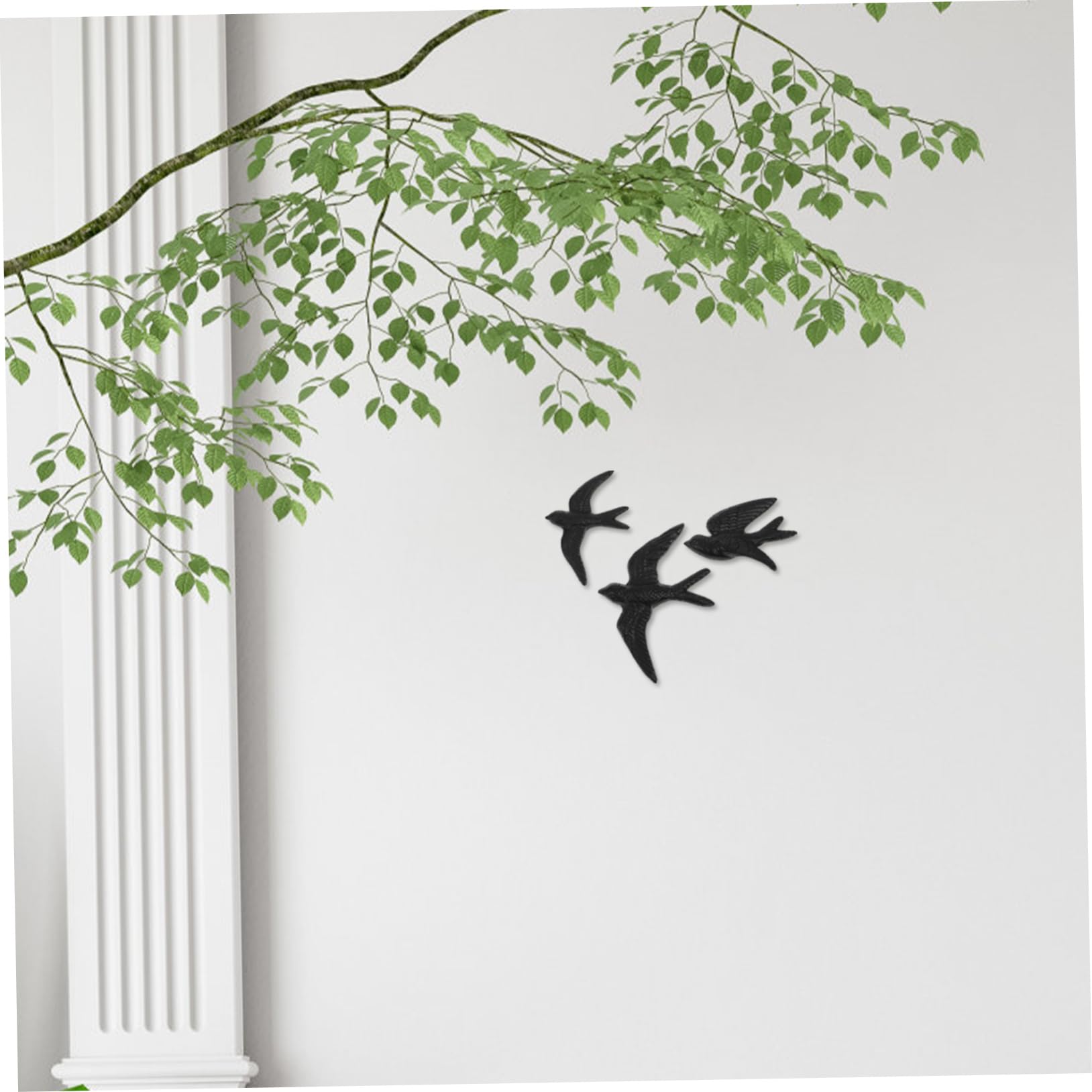 Déco Murale Hirondelles En Fonte - Lot De 3 Oiseaux Volants Style Rétro - 10