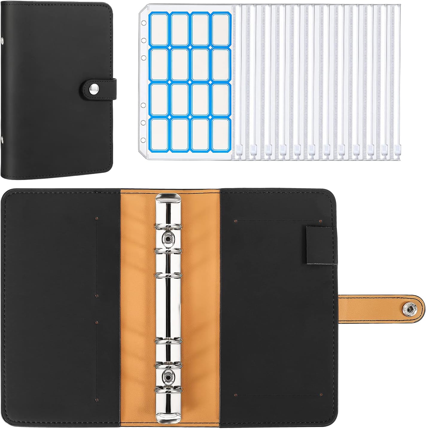 Buy MoKo Budget Binder with Zipper Envelopes,A6 Binder Notebook,6Ring